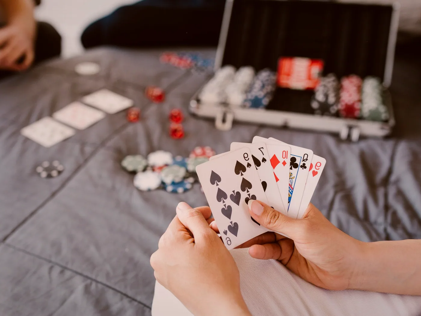 A trick being called mid-hand